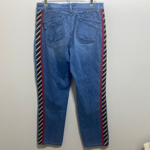 Tommy Hilfiger Side Stripe Boyfriend Jeans Size 12 - Picture 1 of 11